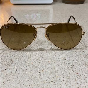 Ray-Ban Polarized sunglasses gold